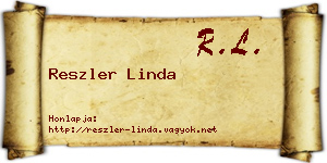 Reszler Linda névjegykártya